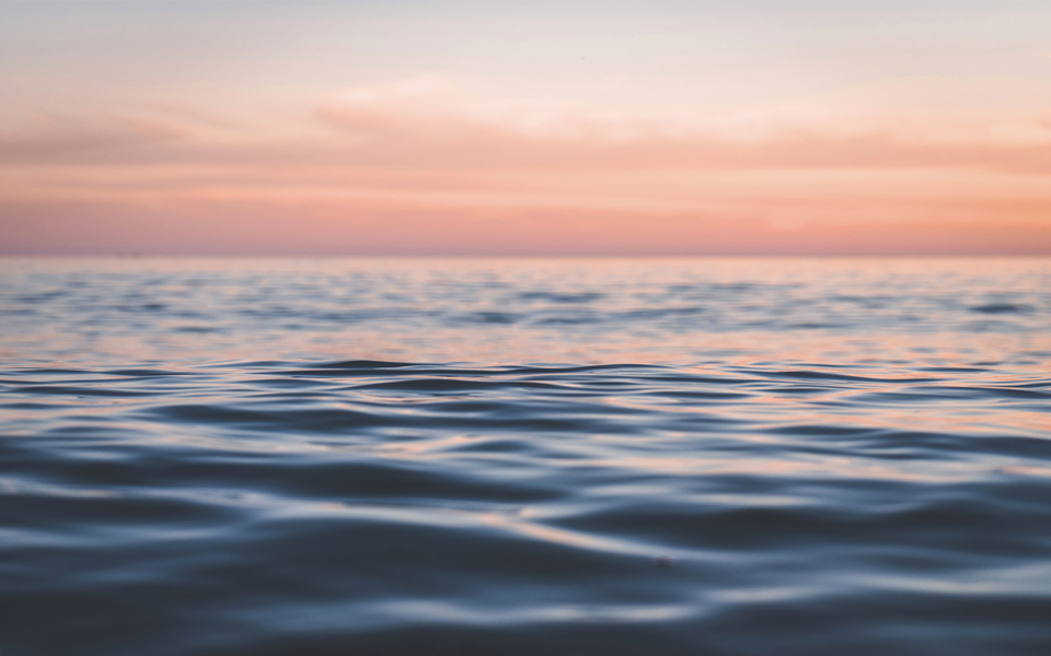 Sunset over water