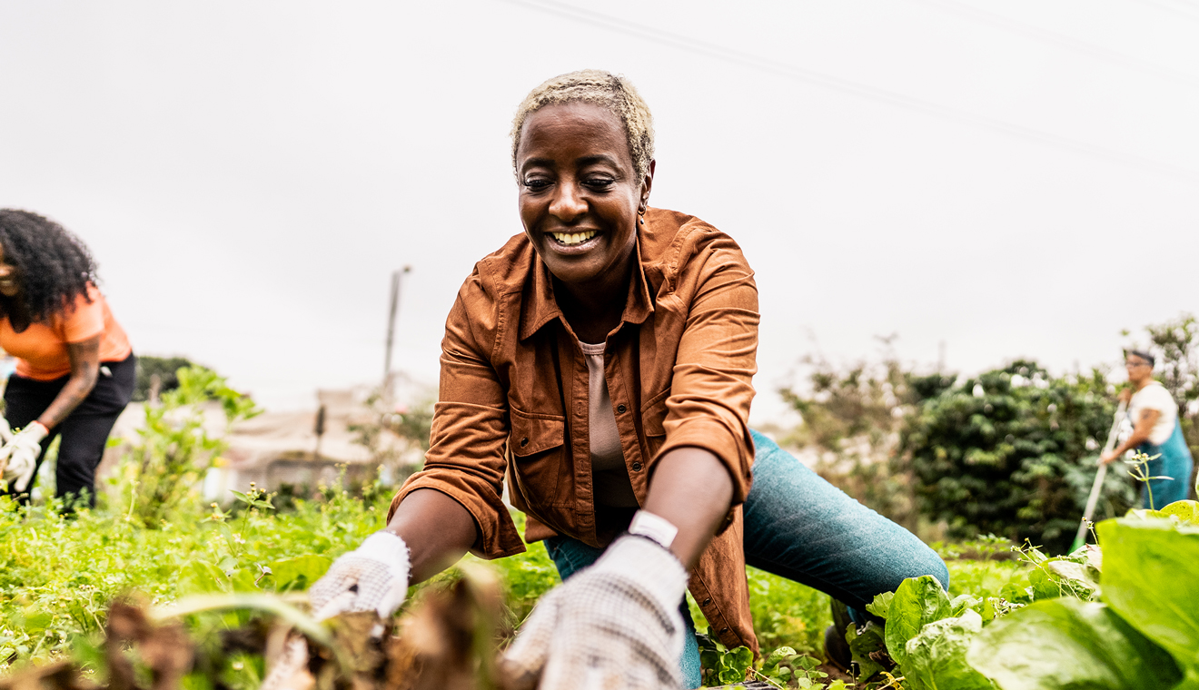 Person gardening outdoors